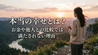本当の幸せとは？お金や他人との比較では満たされない理由 アイキャッチ画像